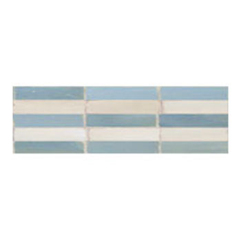 Mosaic House Moroccan tile Linear Border 17-1 Sky blue White  zellige, mosaic, zellij, border, glaze 